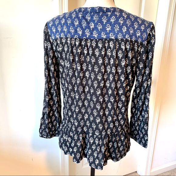 LUCKY BRAND Floral Peplum Button Down—SZ. Large - Picture 5 of 15